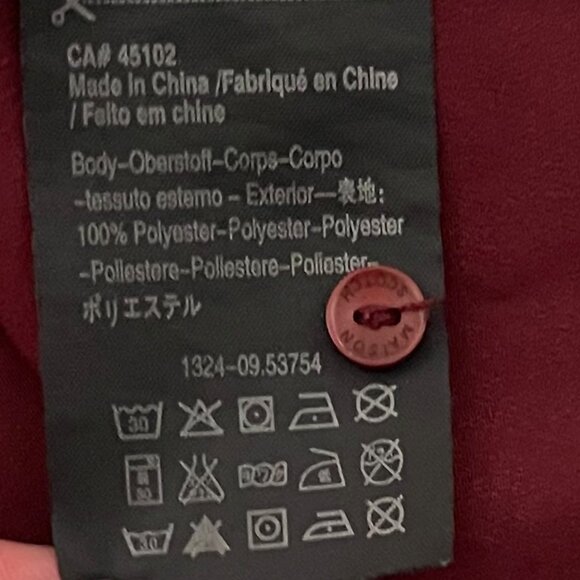 Maison Scotch Star de la Saison Small Burgundy Scalloped Sleeve Blouse EUC - Picture 6 of 7